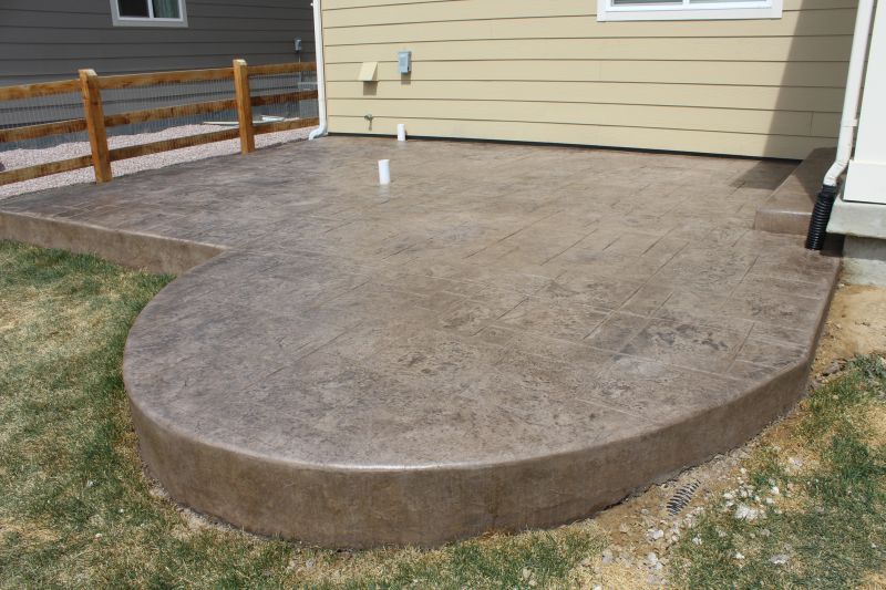 Summer stamped concrete patio